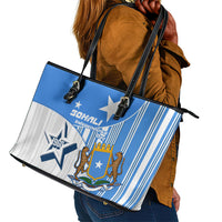 Somalia Independence Day 1960 Leather Tote Bag Somali Coat Of Arms Star - Land Of The Brave