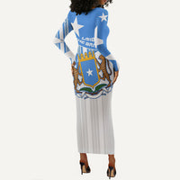 Somalia Independence Day 1960 Long Sleeve Bodycon Dress Somali Coat Of Arms Star - Land Of The Brave