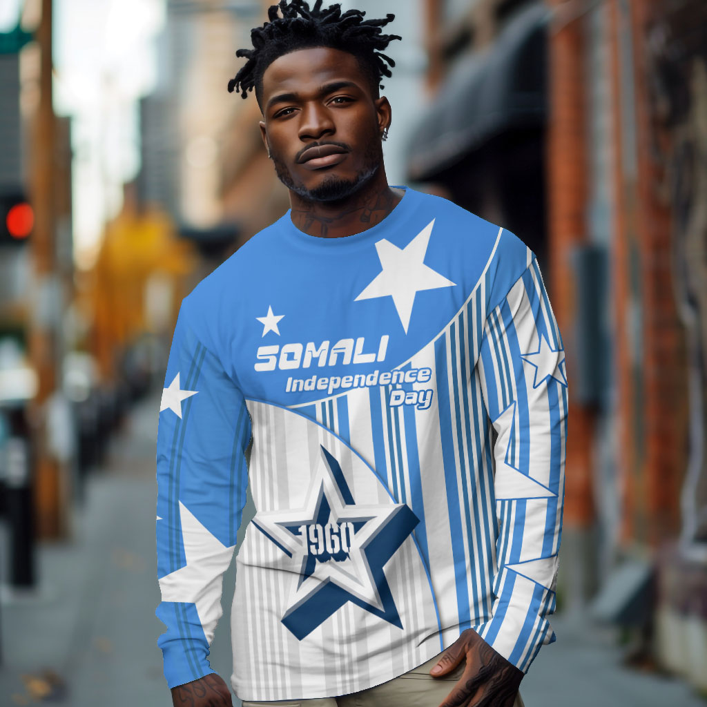 Somalia Independence Day 1960 Long Sleeve Shirt Somali Coat Of Arms Star - Land Of The Brave