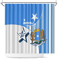 Somalia Independence Day 1960 Shower Curtain Somali Coat Of Arms Star - Land Of The Brave