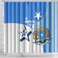 Somalia Independence Day 1960 Shower Curtain Somali Coat Of Arms Star - Land Of The Brave