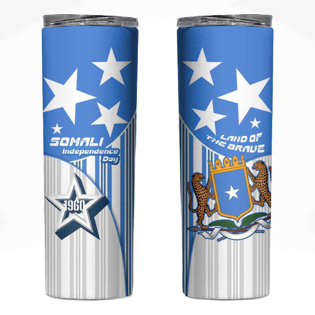 Somalia Independence Day 1960 Skinny Tumbler Somali Coat Of Arms Star - Land Of The Brave