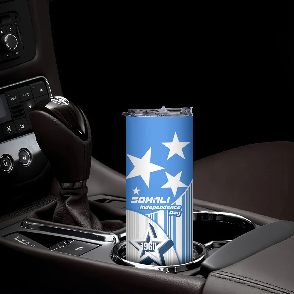 Somalia Independence Day 1960 Skinny Tumbler Somali Coat Of Arms Star - Land Of The Brave