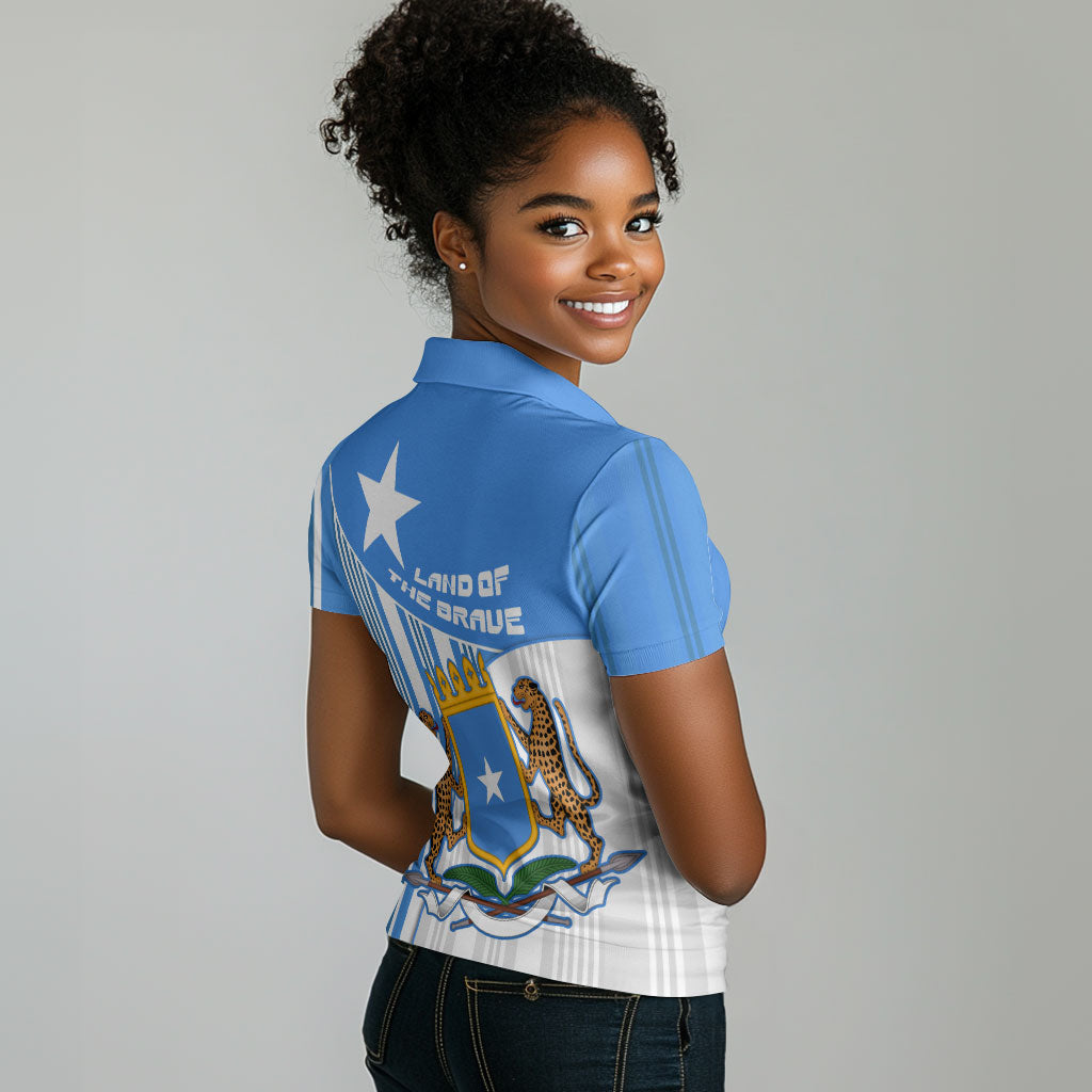 Somalia Independence Day 1960 Women Polo Shirt Somali Coat Of Arms Star - Land Of The Brave