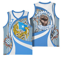 Somalia Freedom Independence Basketball Jersey Leopard Flag Power Fist