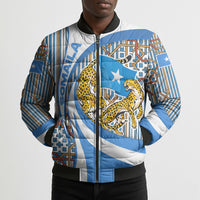 Somalia Freedom Independence Bomber Puffer Jacket Leopard Flag Power Fist