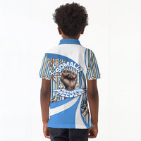 Somalia Freedom Independence Kid Polo Shirt Leopard Flag Power Fist