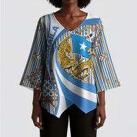 Somalia Freedom Independence Kimono Sleeve Blouse Leopard Flag Power Fist