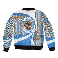 Somalia Freedom Independence Sleeve Zip Bomber Jacket Leopard Flag Power Fist