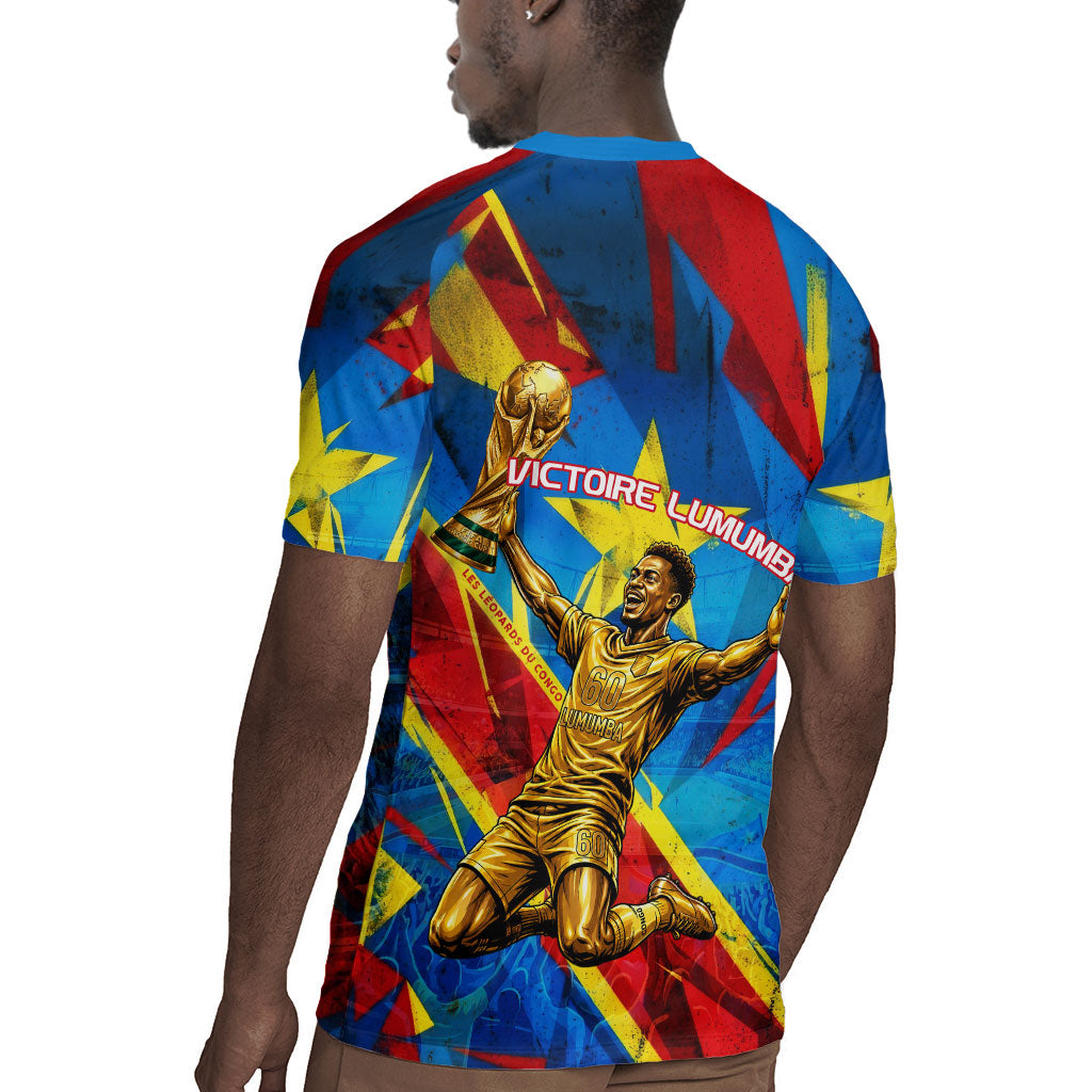 DR Congo Patrice Lumumba Football Victory Rugby Jersey African Pride Leopard And Flag