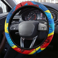DR Congo Patrice Lumumba Football Victory Steering Wheel Cover African Pride Leopard And Flag