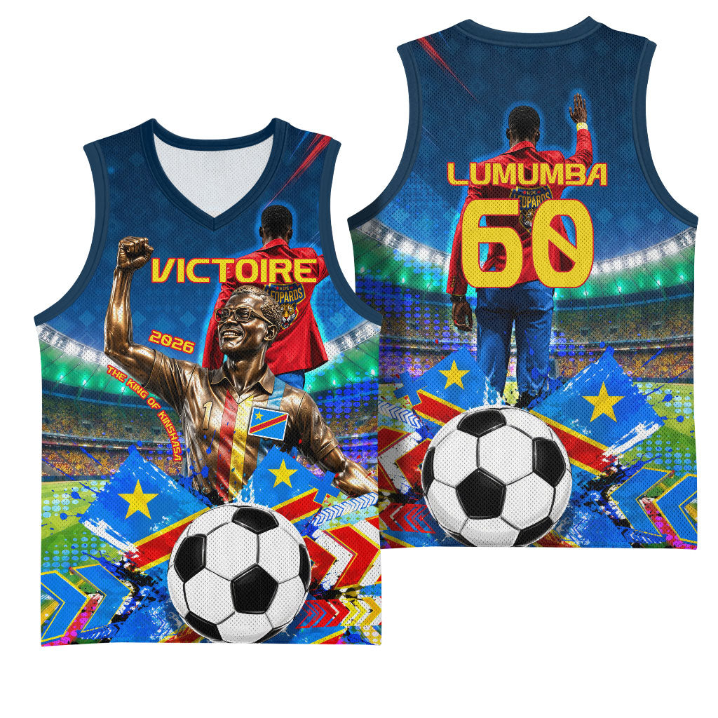 DR Congo Patrice Lumumba Basketball Jersey Kinshasa Stadium Flag - King Of Kinshasa Football