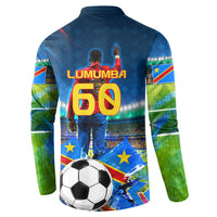 DR Congo Patrice Lumumba Button Sweatshirt Kinshasa Stadium Flag - King Of Kinshasa Football