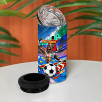 DR Congo Patrice Lumumba 4 in 1 Can Cooler Tumbler Kinshasa Stadium Flag - King Of Kinshasa Football