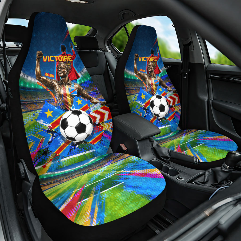 DR Congo Patrice Lumumba Car Seat Cover Kinshasa Stadium Flag - King Of Kinshasa Football