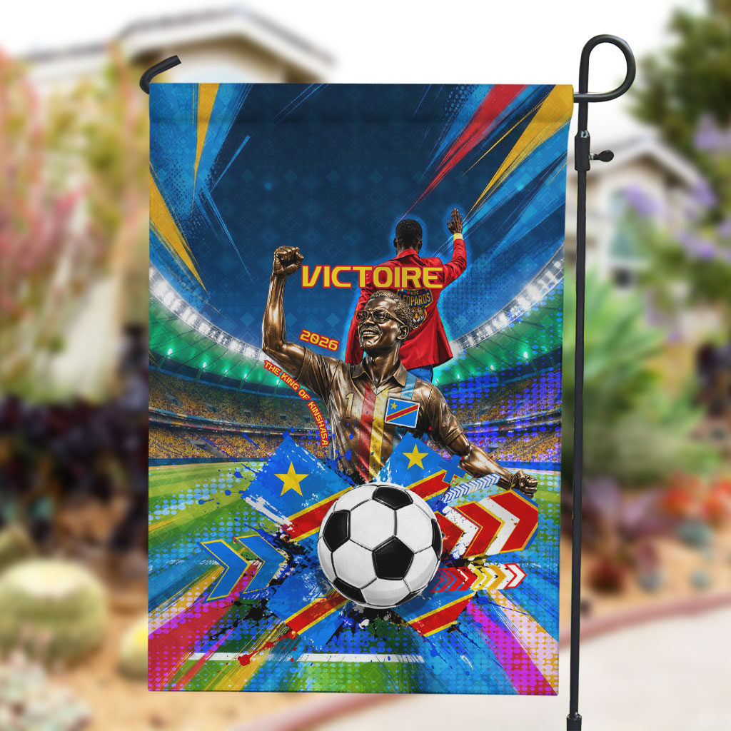DR Congo Patrice Lumumba Garden Flag Kinshasa Stadium Flag - King Of Kinshasa Football
