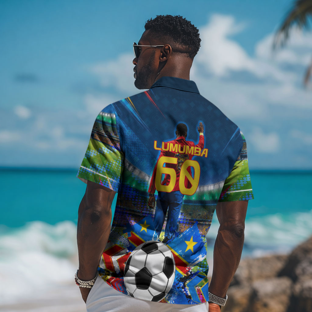 DR Congo Patrice Lumumba Hawaiian Shirt Kinshasa Stadium Flag - King Of Kinshasa Football