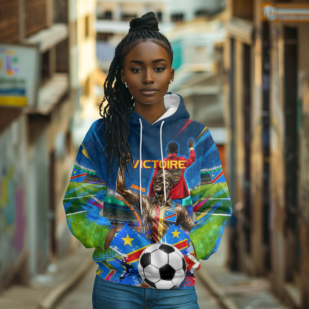 DR Congo Patrice Lumumba Hoodie Kinshasa Stadium Flag - King Of Kinshasa Football