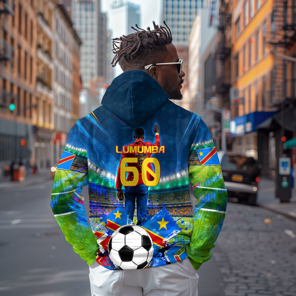 DR Congo Patrice Lumumba Hoodie Kinshasa Stadium Flag - King Of Kinshasa Football
