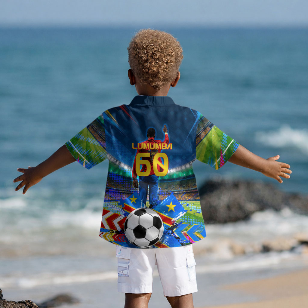 DR Congo Patrice Lumumba Kid Hawaiian Shirt Kinshasa Stadium Flag - King Of Kinshasa Football