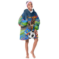DR Congo Patrice Lumumba Kid Wearable Blanket Hoodie Kinshasa Stadium Flag - King Of Kinshasa Football