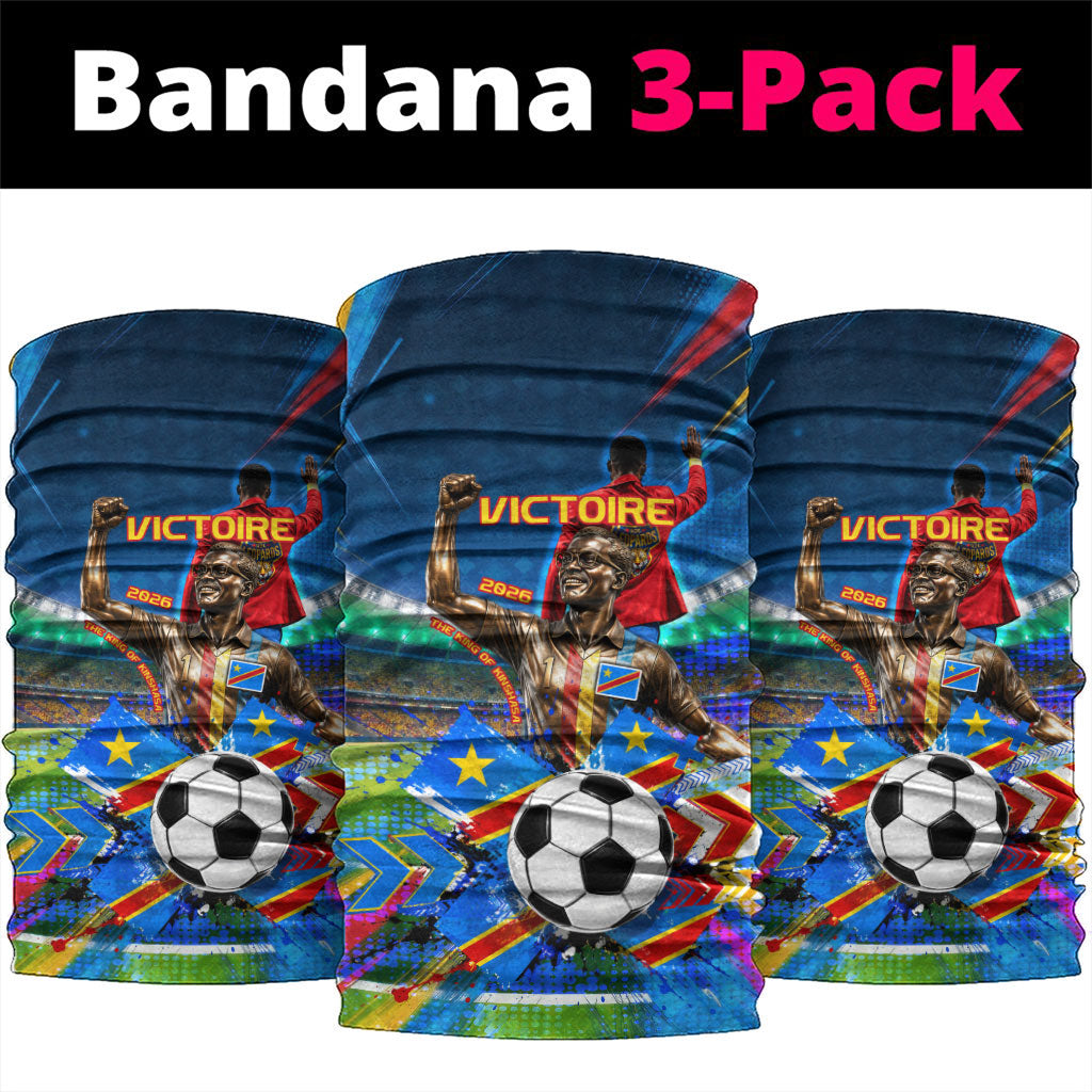 DR Congo Patrice Lumumba Neck Gaiter Kinshasa Stadium Flag - King Of Kinshasa Football