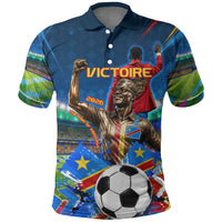 DR Congo Patrice Lumumba Polo Shirt Kinshasa Stadium Flag - King Of Kinshasa Football