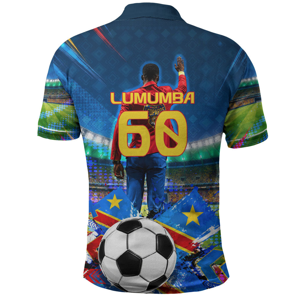 DR Congo Patrice Lumumba Polo Shirt Kinshasa Stadium Flag - King Of Kinshasa Football