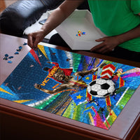 DR Congo Patrice Lumumba Puzzle Kinshasa Stadium Flag - King Of Kinshasa Football