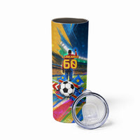 DR Congo Patrice Lumumba Skinny Tumbler Kinshasa Stadium Flag - King Of Kinshasa Football