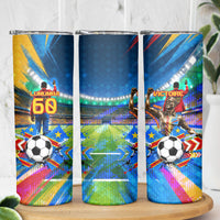 DR Congo Patrice Lumumba Skinny Tumbler Kinshasa Stadium Flag - King Of Kinshasa Football