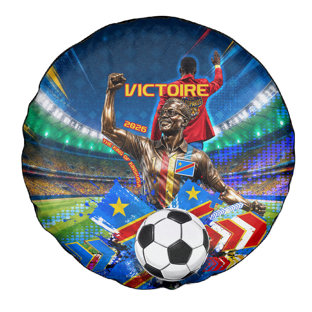 DR Congo Patrice Lumumba Spare Tire Cover Kinshasa Stadium Flag - King Of Kinshasa Football