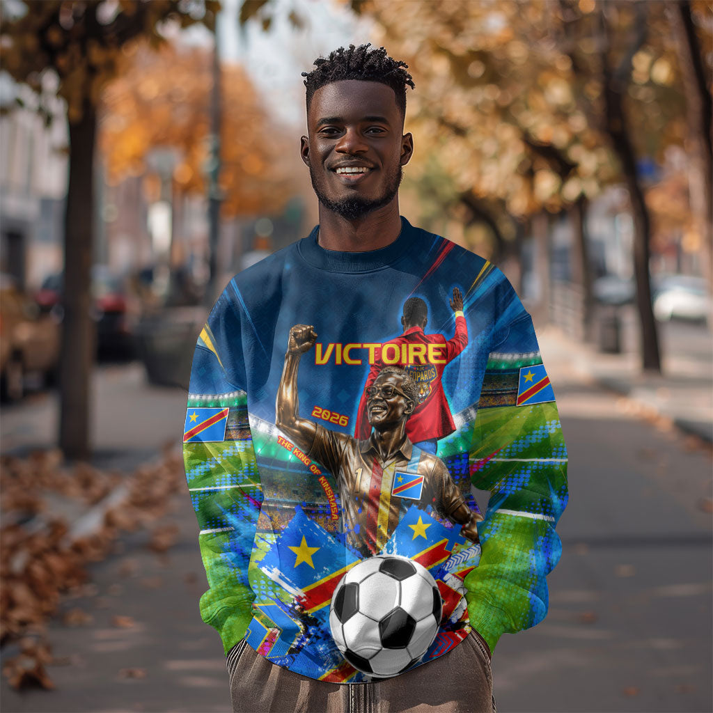 DR Congo Patrice Lumumba Sweatshirt Kinshasa Stadium Flag - King Of Kinshasa Football