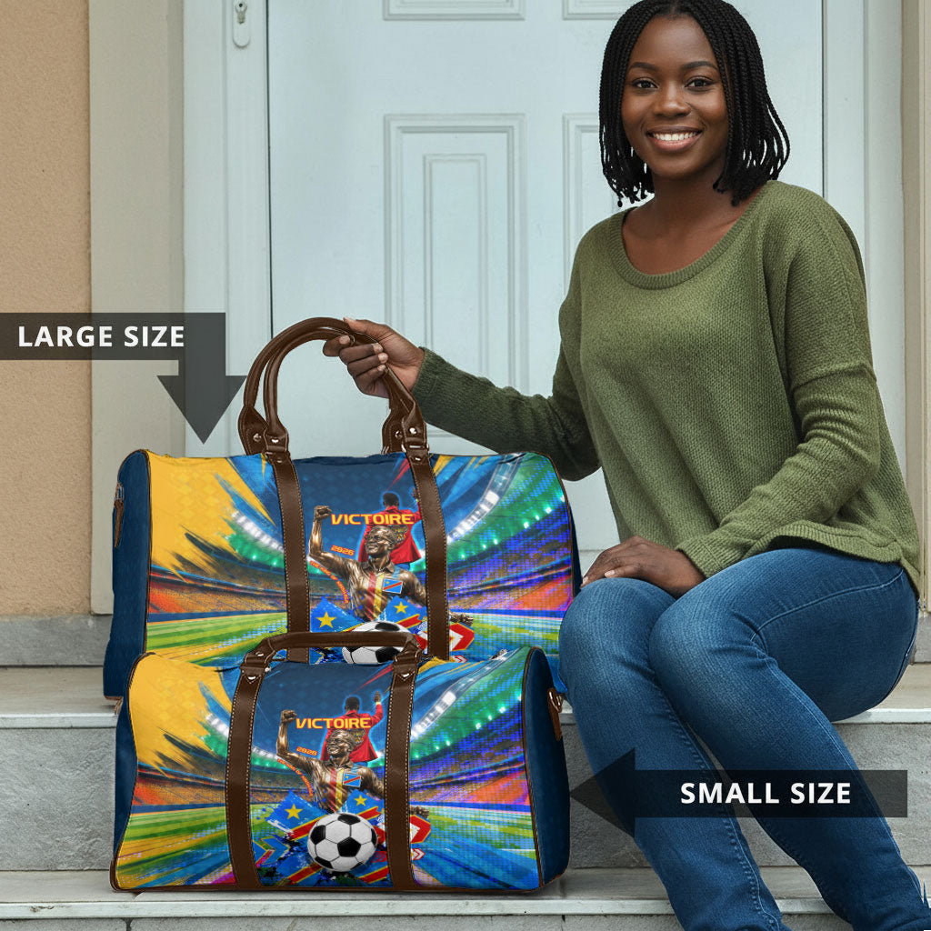 DR Congo Patrice Lumumba Travel Bag Kinshasa Stadium Flag - King Of Kinshasa Football
