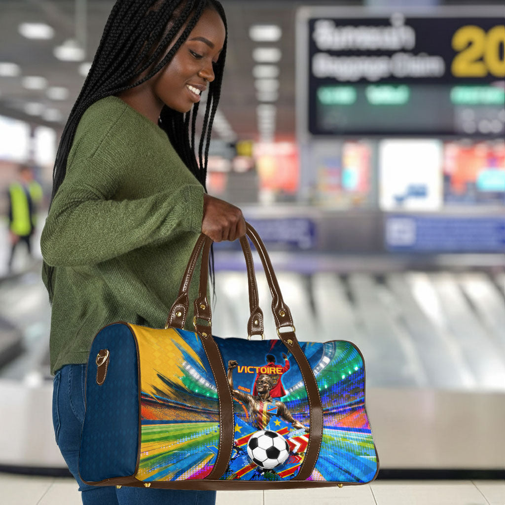 DR Congo Patrice Lumumba Travel Bag Kinshasa Stadium Flag - King Of Kinshasa Football