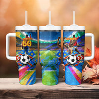 DR Congo Patrice Lumumba Tumbler With Handle Kinshasa Stadium Flag - King Of Kinshasa Football