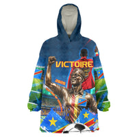 DR Congo Patrice Lumumba Wearable Blanket Hoodie Kinshasa Stadium Flag - King Of Kinshasa Football