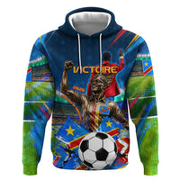 DR Congo Patrice Lumumba Zip Hoodie Kinshasa Stadium Flag - King Of Kinshasa Football
