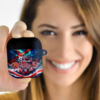 Norway Football Viking Row AirPods Case Viking Shield Aurora Borealis Dynamic Art