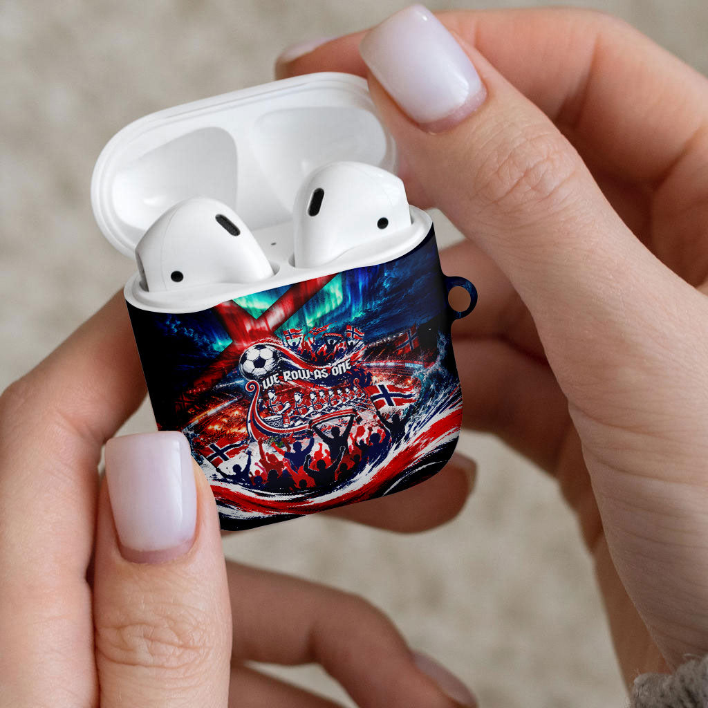 Norway Football Viking Row AirPods Case Viking Shield Aurora Borealis Dynamic Art