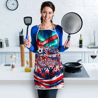 Norway Football Viking Row Apron Viking Shield Aurora Borealis Dynamic Art