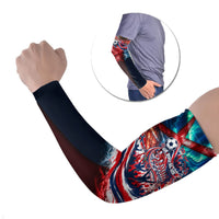 Norway Football Viking Row Arm Sleeves Viking Shield Aurora Borealis Dynamic Art