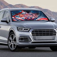 Norway Football Viking Row Auto Sun Shade Viking Shield Aurora Borealis Dynamic Art