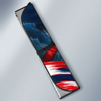 Norway Football Viking Row Auto Sun Shade Viking Shield Aurora Borealis Dynamic Art