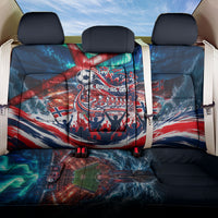 Norway Football Viking Row Back Car Seat Cover Viking Shield Aurora Borealis Dynamic Art