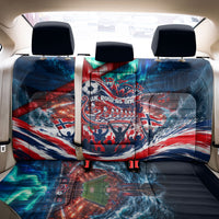 Norway Football Viking Row Back Car Seat Cover Viking Shield Aurora Borealis Dynamic Art