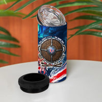 Norway Football Viking Row 4 in 1 Can Cooler Tumbler Viking Shield Aurora Borealis Dynamic Art