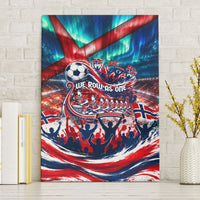 Norway Football Viking Row Canvas Wall Art Viking Shield Aurora Borealis Dynamic Art