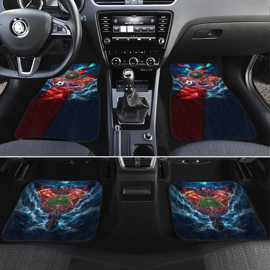 Norway Football Viking Row Car Mats Viking Shield Aurora Borealis Dynamic Art
