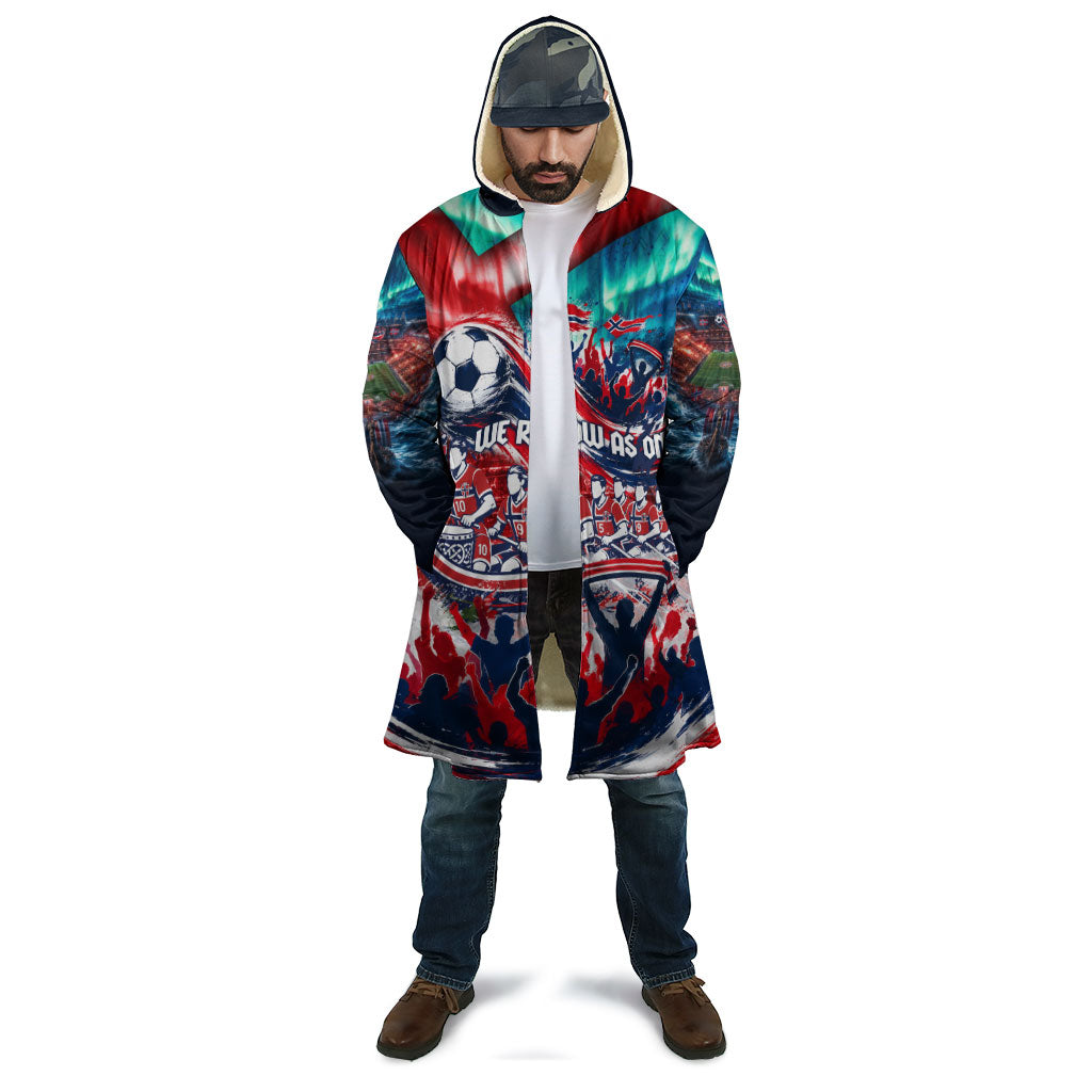 Norway Football Viking Row Cloak Viking Shield Aurora Borealis Dynamic Art